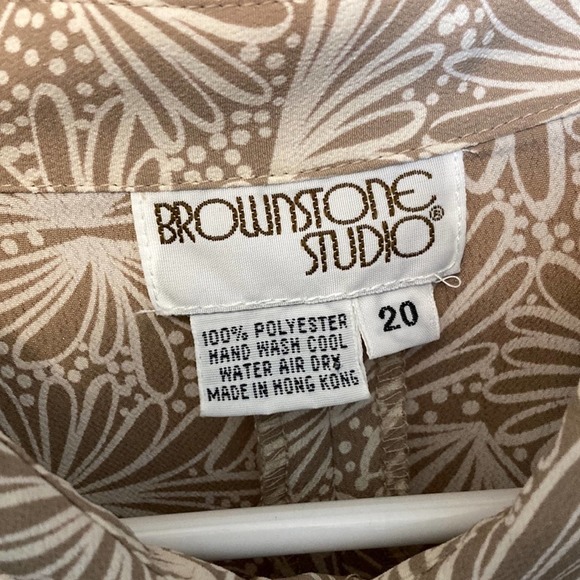 Vintage 80s Button Down Shirt Dress Plus - Picture 7 of 7